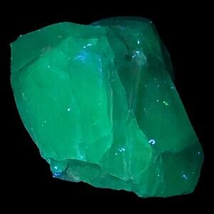 Sapphire Blue Art Glass Cullet Translucent Manganese‎ Glowing Slag Glass #4GX81